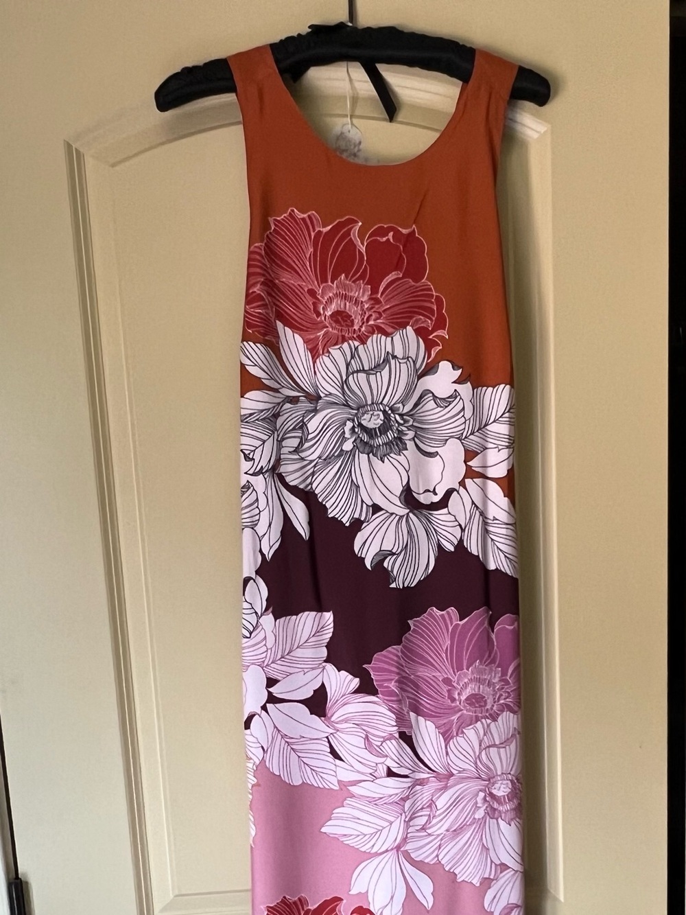 Floral Mauve, Rust and Cream Sleeveless Dress-Anthropologie “S”